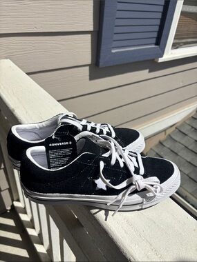 Converse Black and White One Star Low Top Sneakers